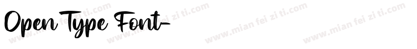 Open Type Font字体转换